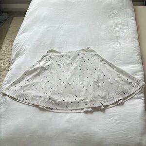Marc By Marc Jacobs Cream A-Line Mini Skirt with Cut Out